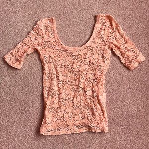 MUDD Lace Pink Top Size XS